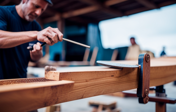 An image showcasing the step-by-step process of constructing an outrigger sailing canoe