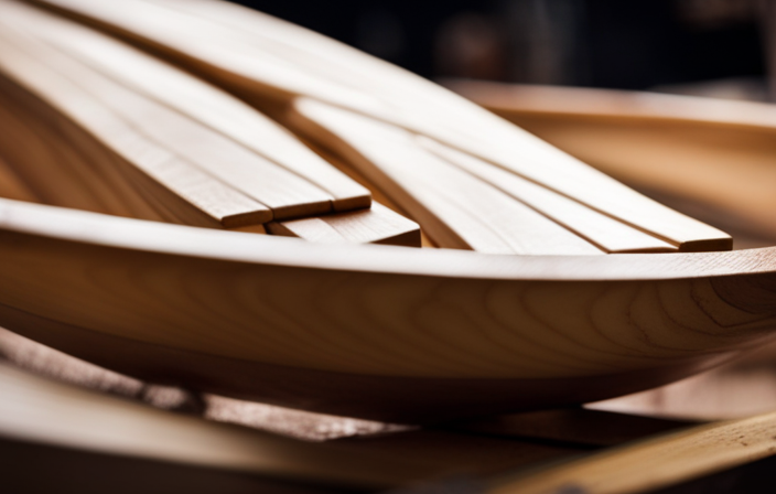 An image showcasing the step-by-step process of building a canoe: a wooden frame taking shape, layers of fiberglass being meticulously applied, and finishing touches like varnish and hand-carved paddles