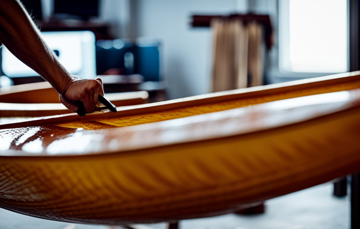 An image showcasing a step-by-step visual guide on crafting a fibreglass canoe