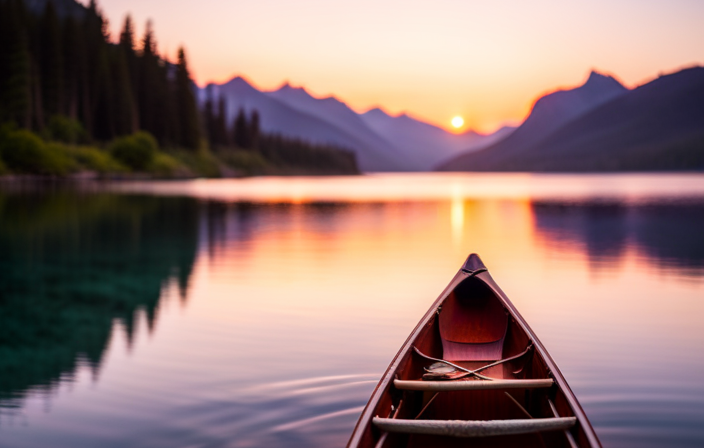 An image showcasing a serene dusk scene on calm waters