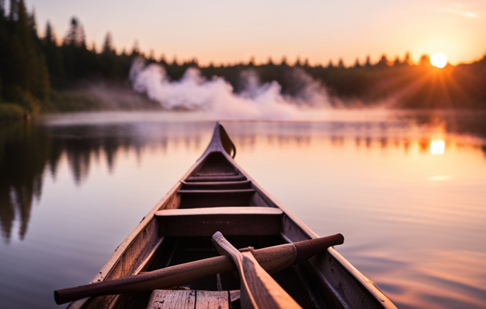 An image showcasing a half-burned pre-roll resting on an unsteady canoe in a serene river setting
