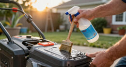 Caked Decks Kill Runtime: Cleaning and Coating a Battery Mower Deck