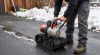 Two-Stage Blowers on Sloped Driveways: Traction, Weights and Track Drives