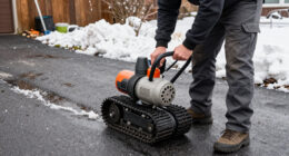 Two-Stage Blowers on Sloped Driveways: Traction, Weights and Track Drives