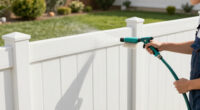Vinyl Fence Washing Without Streaks, Lance Marks or Blown Caps