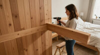 A Structural Beam Was An Eyesore In This Bedroom — She Added Paneling To Disguise It