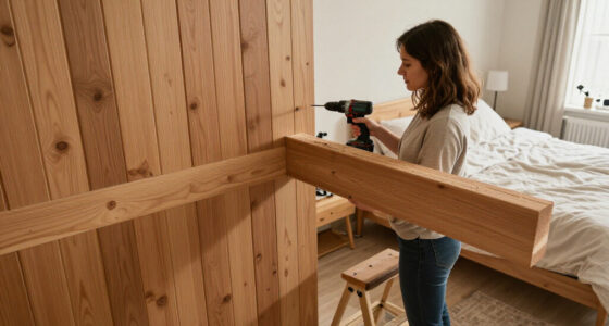A Structural Beam Was An Eyesore In This Bedroom — She Added Paneling To Disguise It