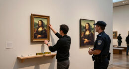 German Duo Arrested After Hanging Paintings Next To Mona Lisa