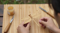 Visitors Explore Bamboo Dragonfly Craft In Thạch Xá