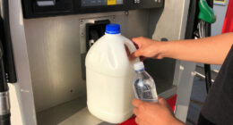 Why People Are Bringing Empty Milk Gallons To The Gas Station