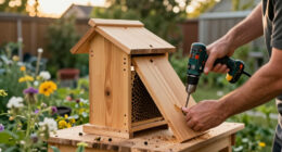 Gardener Uses An Extra Fence Board To Build A Home For Backyard Bees