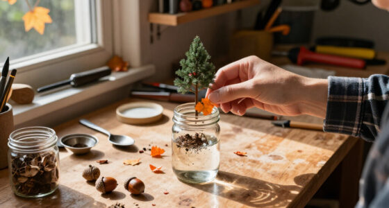 Transform Plain Glass Jars Into Fall-Inspired Snow Globes With A Whimsical DIY