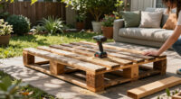 Woman Upcycles Old Wood Pallets Into A Backyard Showpiece With An Impressive DIY