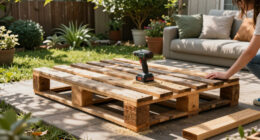 Woman Upcycles Old Wood Pallets Into A Backyard Showpiece With An Impressive DIY